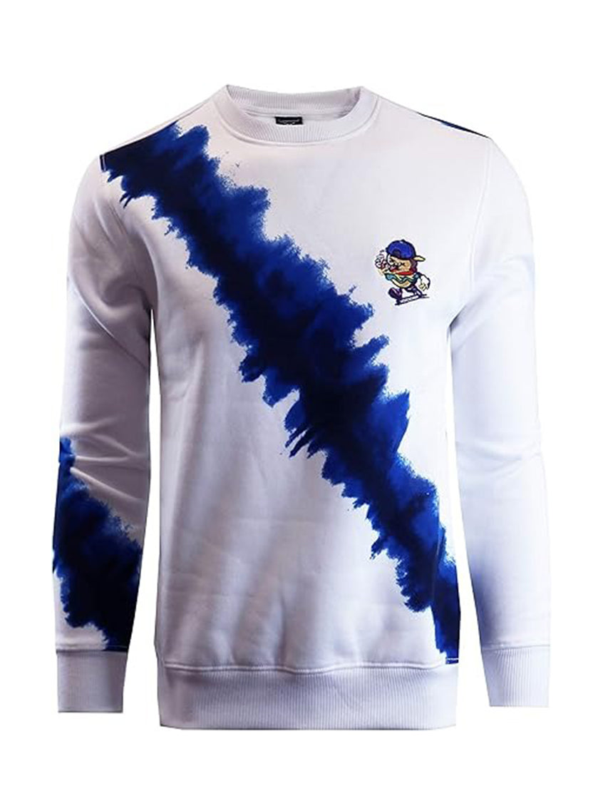 Premium Tie Dye Fleece Pullover | Men's Urban Hip Hop Streetwear Sweatshirt – Stylish Crew Neck Activewear Kings Wear Apparel