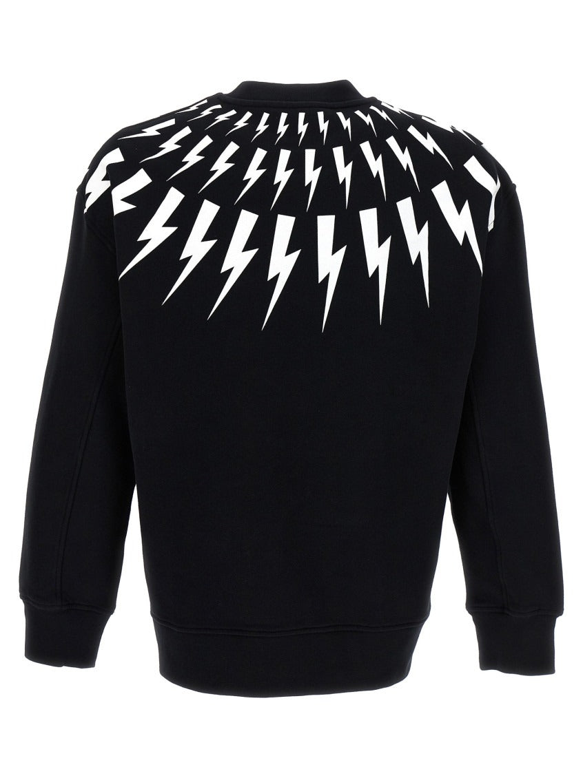 Men’s Thunderbolt Sweatshirt in Black – Comfortable Graphic Pullover Kings Wear Apparel