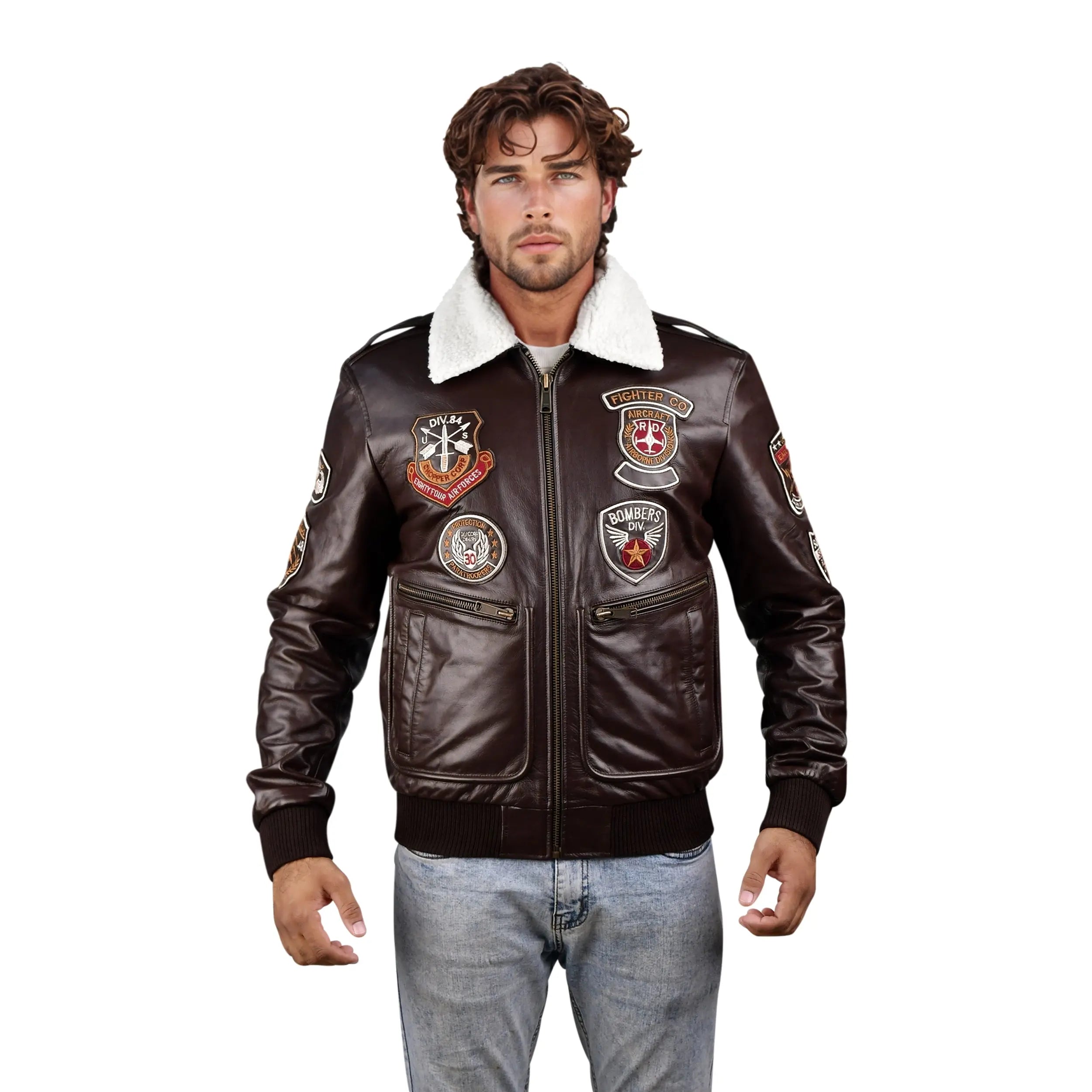 Premium A2 Pilot Genuine Leather Jacket Inspired Gear Kings Wear Apparel