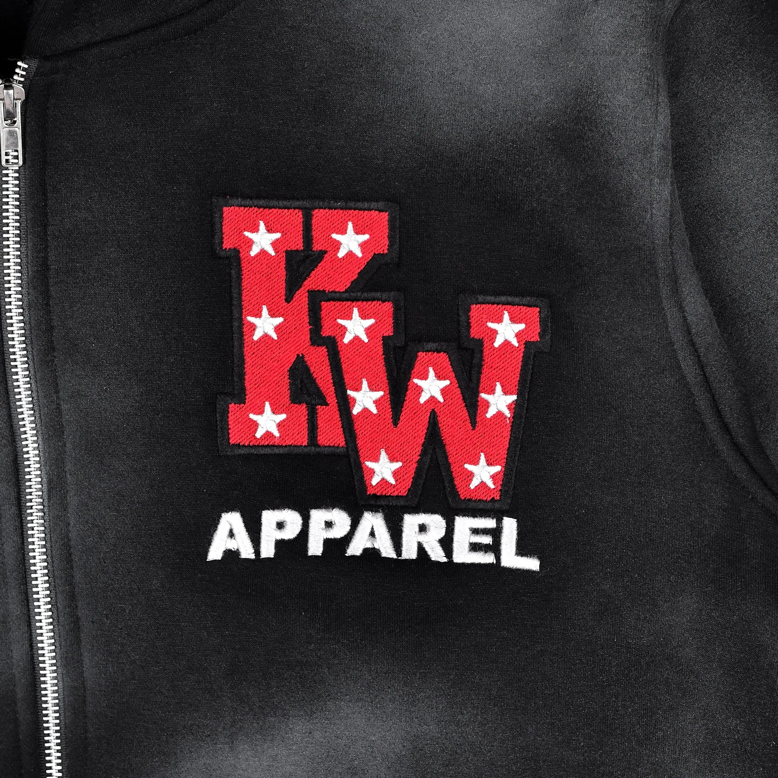 Kings Wear Fleece Hoodie Unisex Hoodie Black Pullover with Embroidered Patches Kings Wear Apparel